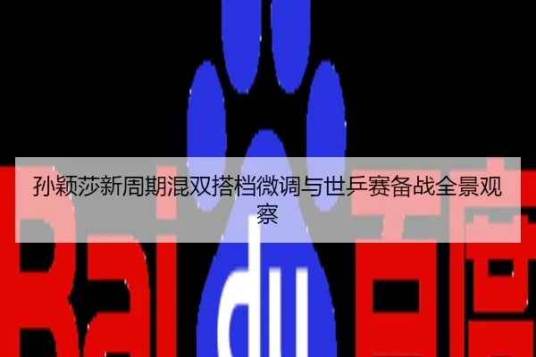 孙颖莎新周期混双搭档微调与世乒赛备战全景观察